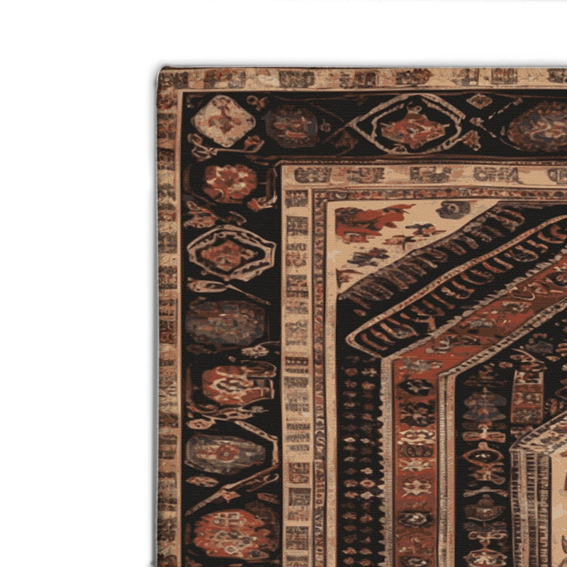 Tapis turc intérieur et extérieur brun, Rectangulaire 2 pi x 3 pi