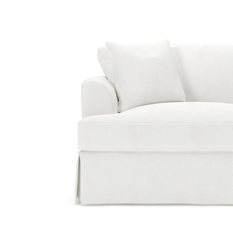 Lucia Slipcovered Chair and a Half, Classic Bleach White Twill