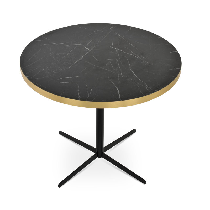 Table de salle à manger Diana, Noir, Noir, L 27 po x L 27 po