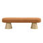 Banc de salle à manger pour la salle à manger, banc de chambre à coucher tapissier pour le vestibule, repose-pieds Boucle pour le salon, dessus de tabouret orange de 64 po, capacité de poids de 300 lb-131216549-131216550