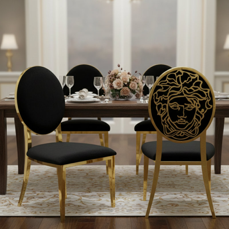 Chaise en velours Medusa