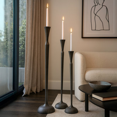 Grand porte-bougie en laiton Cathyleen - ensemble