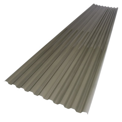 SUNTUF 26 in. x 12 ft. Solar Grey Polycarbonate Roof Panel