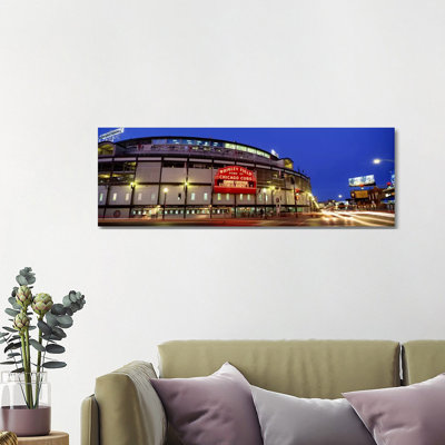 USA, Illinois, Chicago, Cubs, Baseball #3 - Wrapped Canvas Panoramic Print