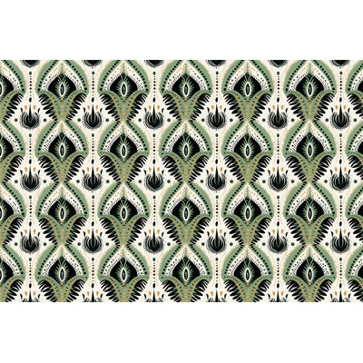 Pacchiana Green White Geometric Shapes Duvet Cover