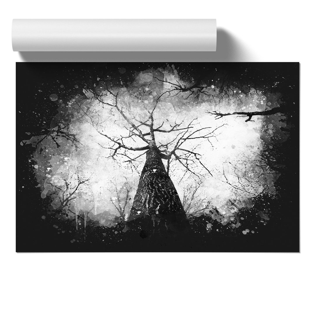 Below the Forest Paint Splash - Frameless Print