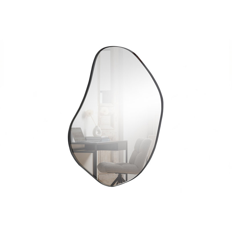Romee Organic Mirror Metal Black 100 x 70cm