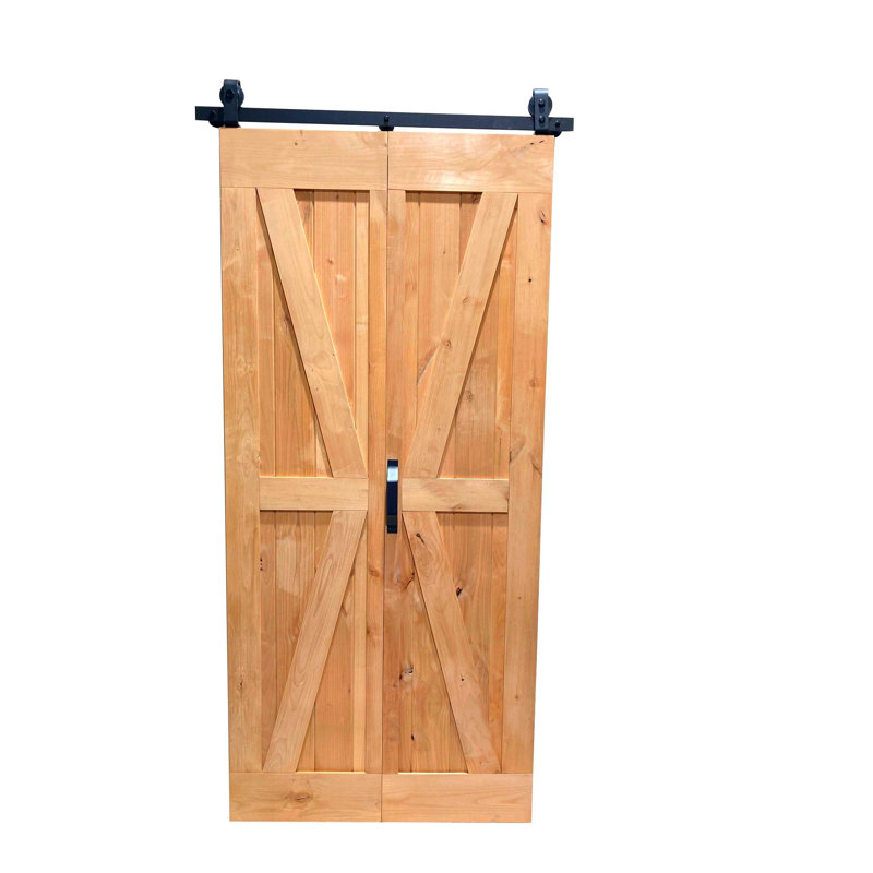 38'' x 84'' Wood Barn Doors with Installation Hardware Kit Bifold Barn Door