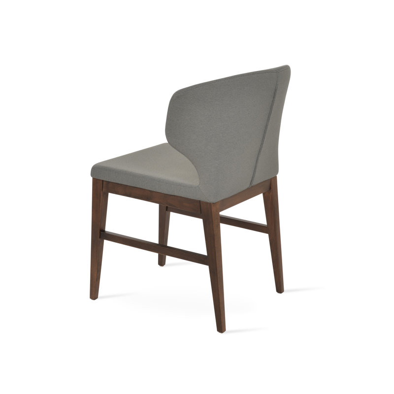 Chaise d'appoint en bois Amed Stretchers, Tissu gris