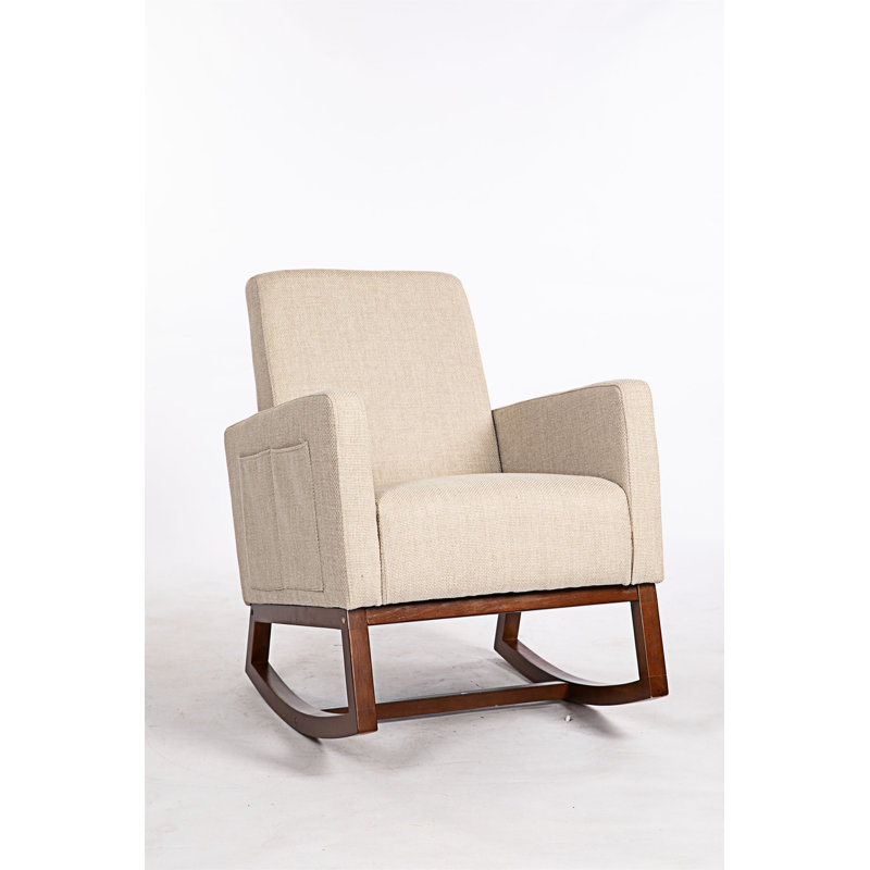 Chaise d'appoint rembourrée Mid-Century, Beige