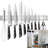 17" Double-Sided SUS304 Stainless Steel Magnetic Knife Strip - Refrigerator & Wall Mount