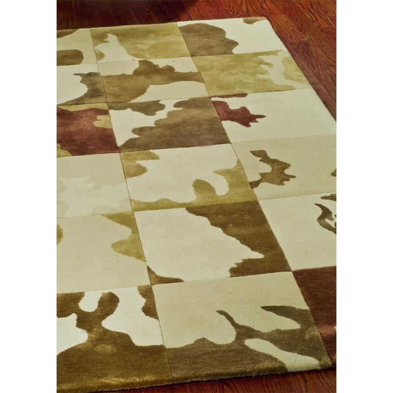 Soho Hand Tufted Wool Pile Geometric Rug, Rectangle 5' x 8'