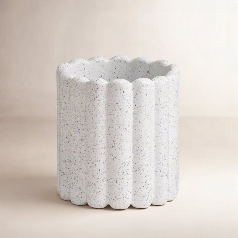 Pot de fleurs en céramique Mist, H 9,06 po x l 7,48 po x P 7,48 po
