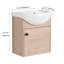 Petit meuble-lavabo de 18 po avec lavabo en céramique, montage mural (KD-PACKING)