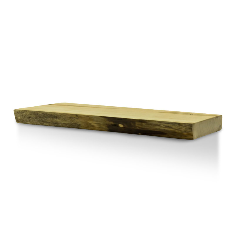 Nechemya Tablette flottante en bois dur - noyer, H 1,63 po x l 36 po x P 9 po, Naturel / naturel