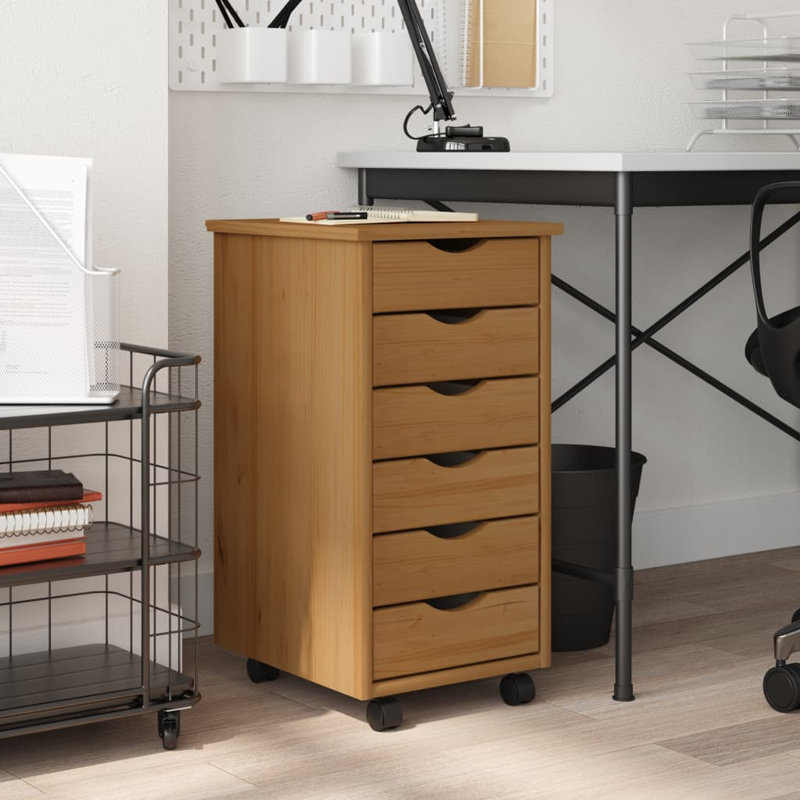 Miljana 34 cm W Chest of 6 Drawers, Honey Brown