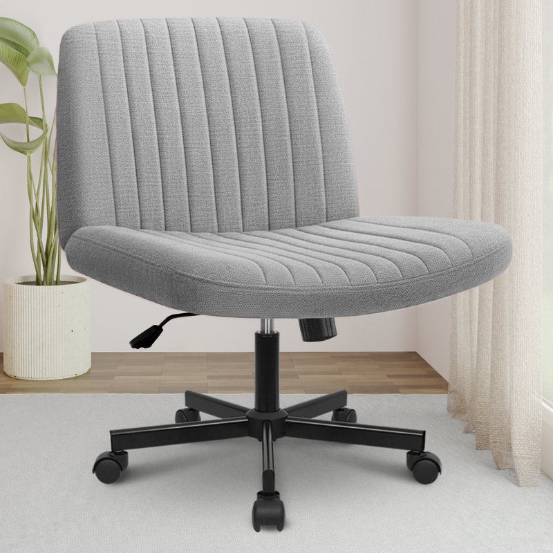 Fauteuil de bureau Keyri Criss Cross, Gris, Roue simple, Tissu