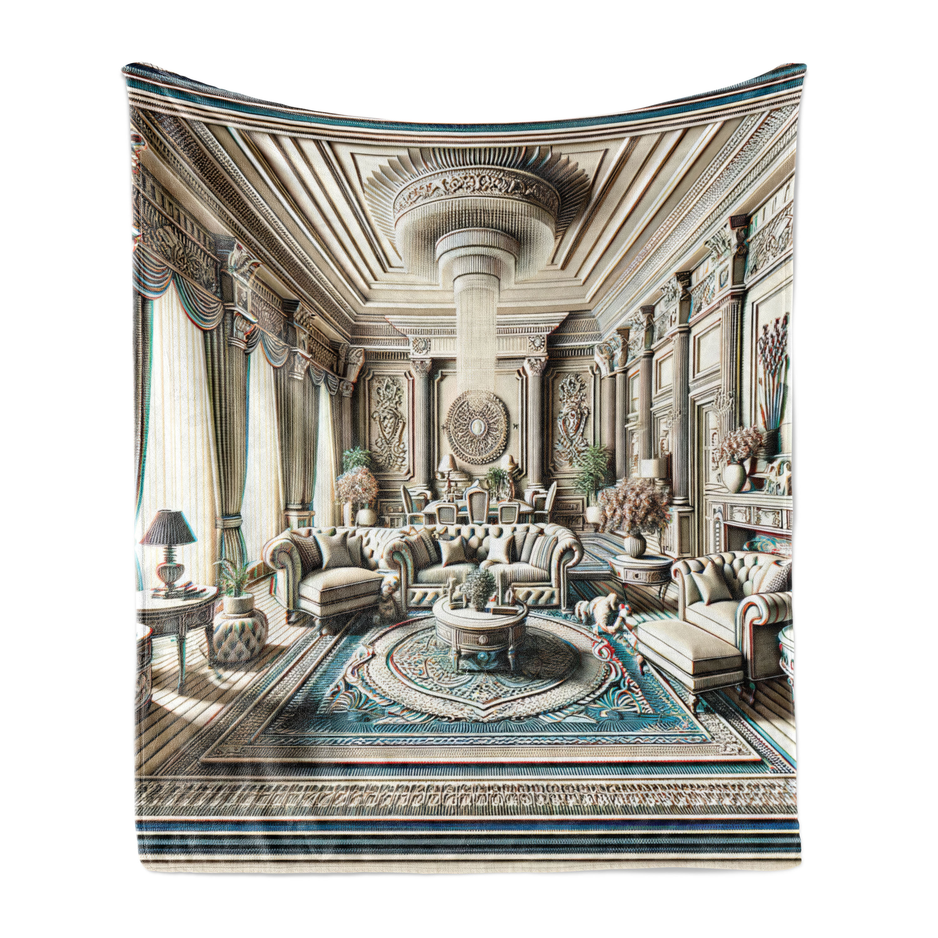 Ambesonne Ritzy Room Posh Scene Fleece Throw | Wayfair