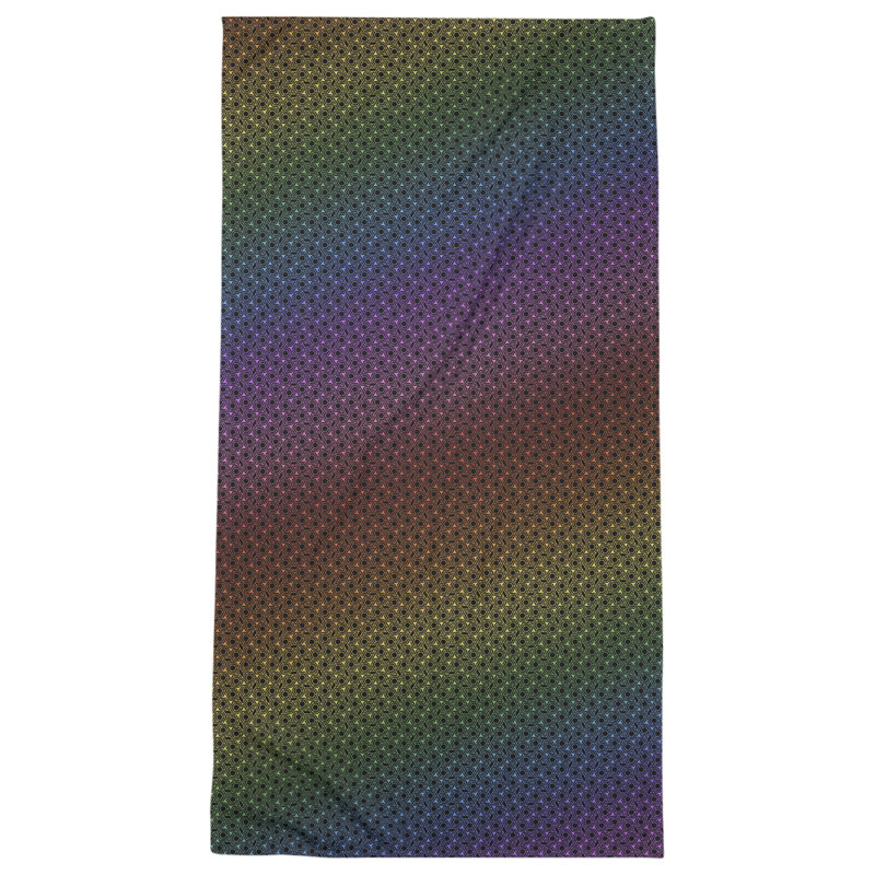 Katelyn Elizabeth Cotton Blend Bath Towel, Black/Red/White