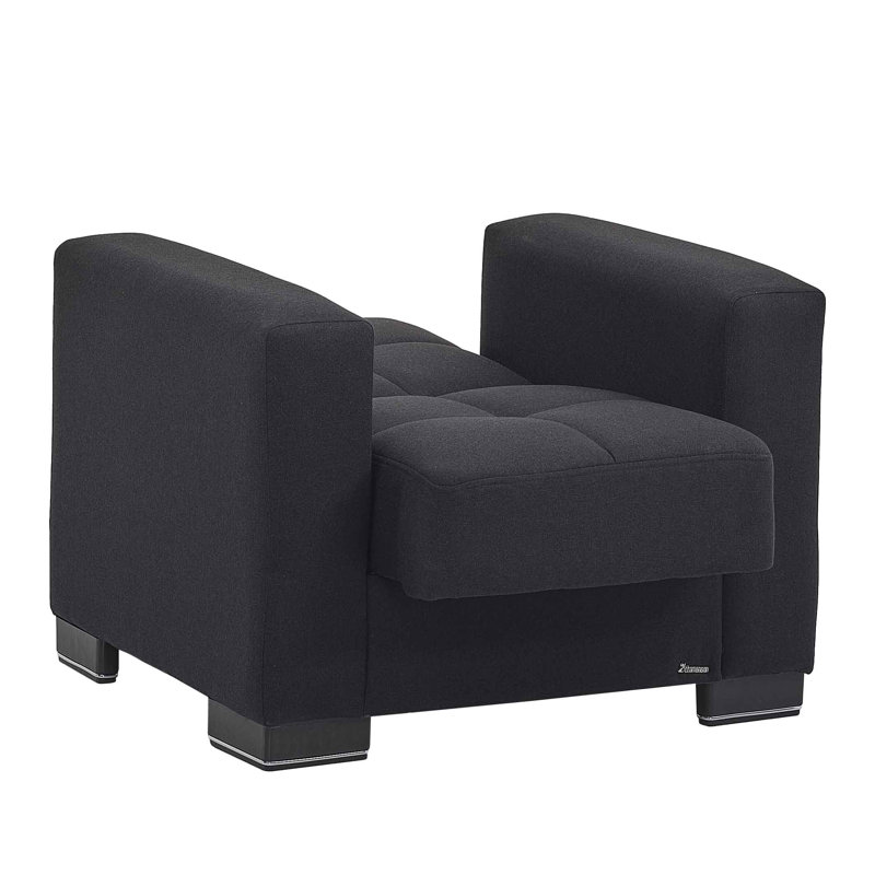 Fauteuil convertible 3-en-1 Annalice Armada, Microfibre bleu foncé
