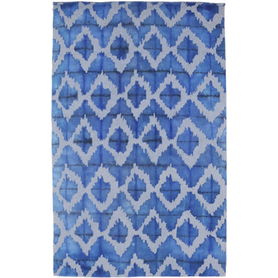 Tapis oriental bleu 5 x 8