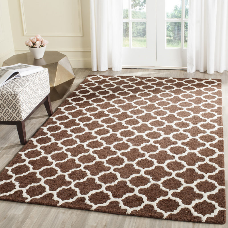 Cannen Hand Tufted Wool Geometric Rug, Rectangle 8' x 10'