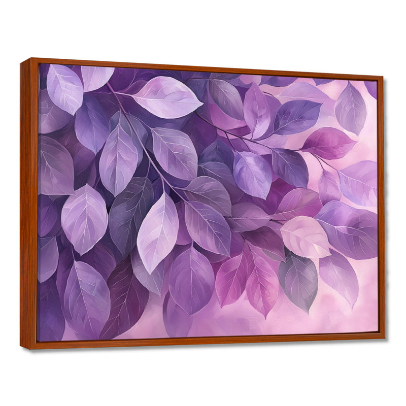 «Ilyza Lilac Leaves Canopy Of The Forest I» - art mural, H 30 po x l 40 po, Brun, Impression encadrée flottante