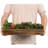 5'' Faux Succulent in Solid Wood Planter