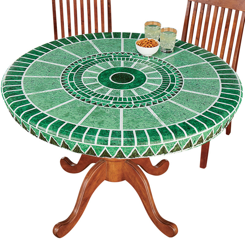 Housses de table en mosaïque extensible, Mosaïque verte