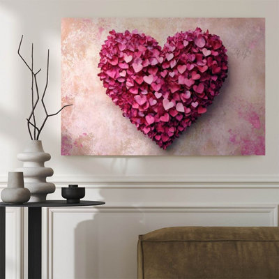 1pc Valentine's Day Framed Canvas Wall Art Prints Poster,Valentines Day Art Posters Canvas Print Painting for Living Room Bedroom Office Bathroom Dorm Home Decor, Ready To Hang