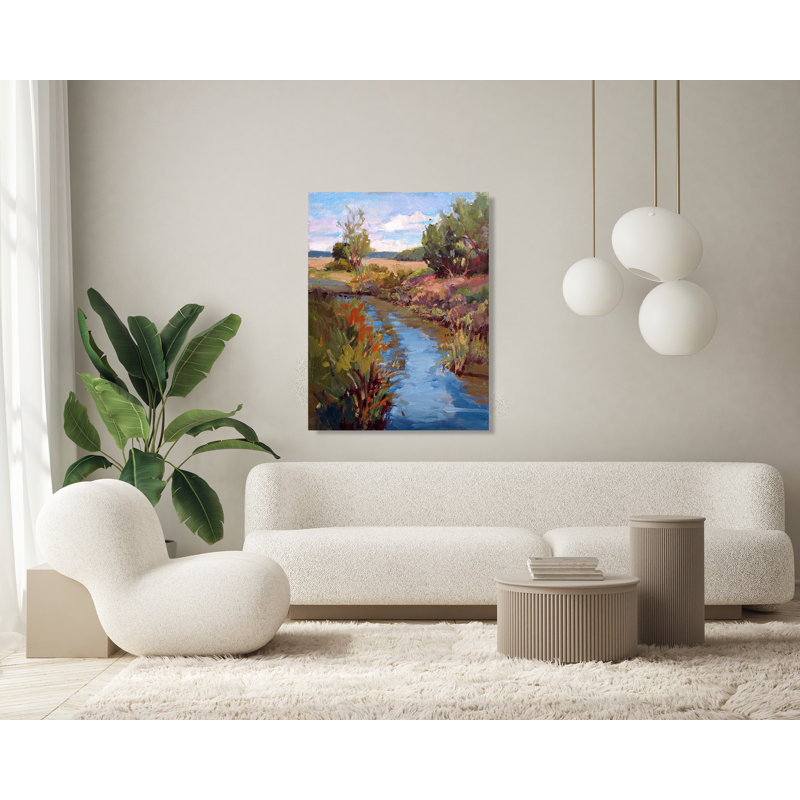 John Beard Collection''s Marsh Colors On Giclee Canvas Hand Embellished Art, 40" H x 30" W x 2" D, Wrapped Canvas