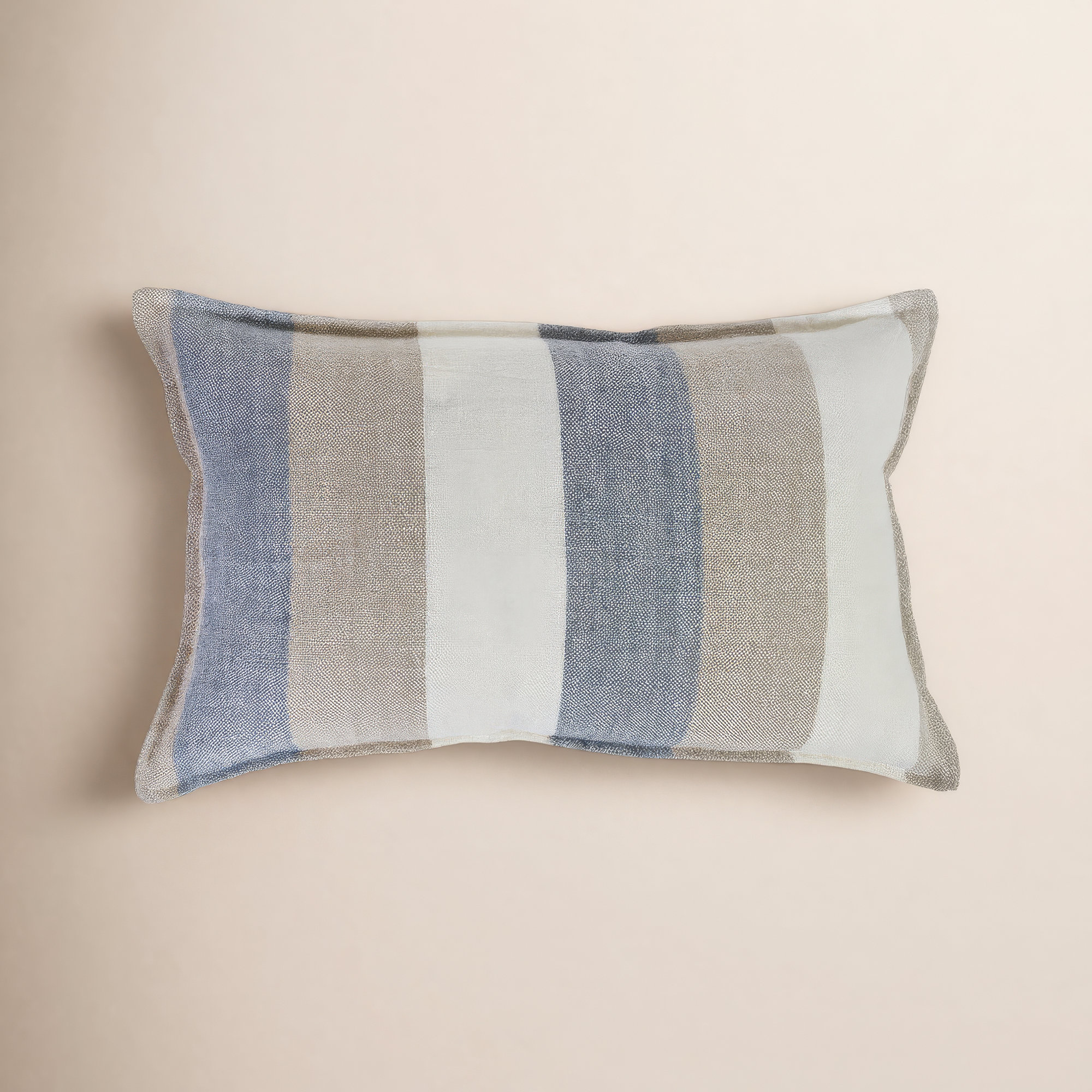 Monterey Striped Linen Throw Pillow, 14" x 24", Rectangular