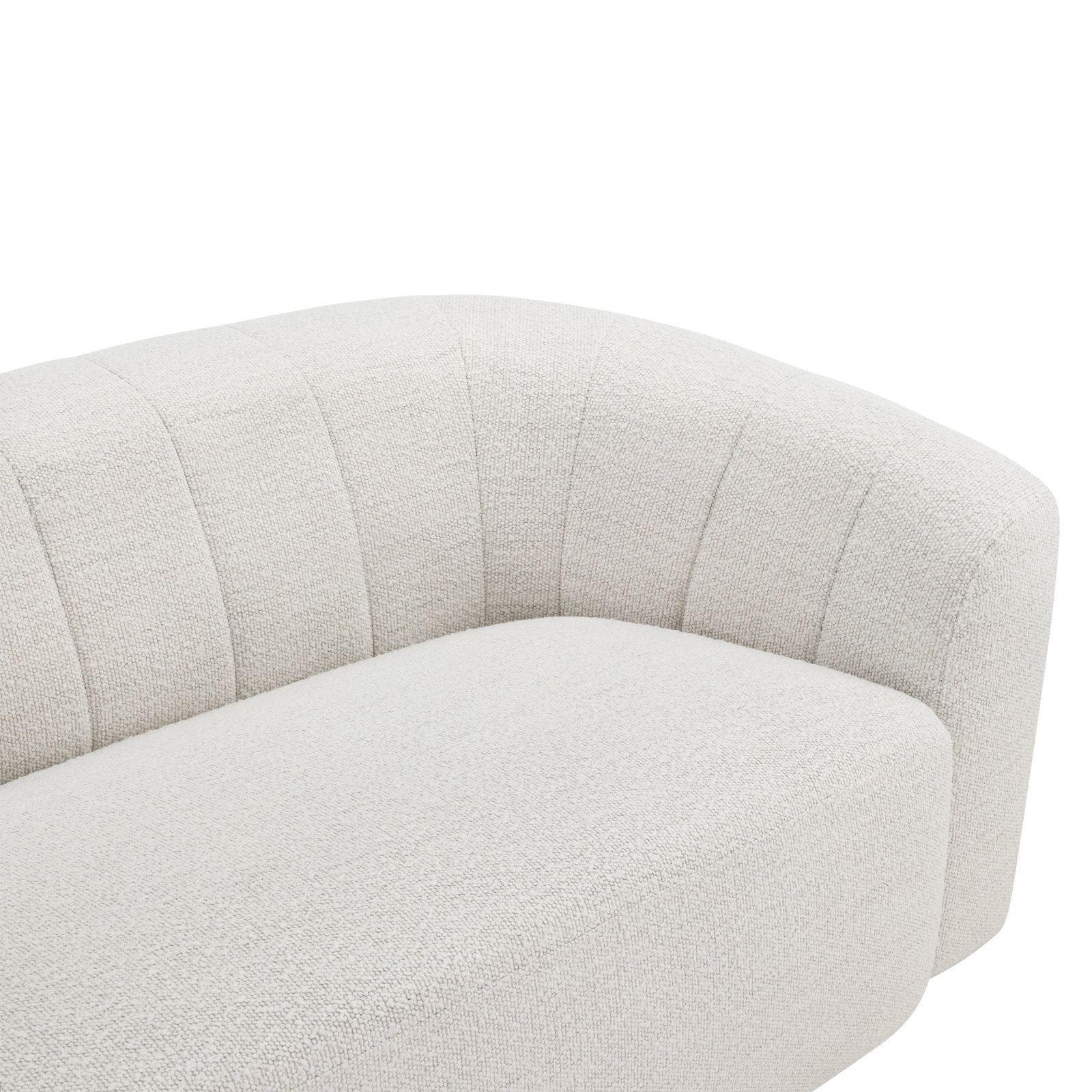 Augustine 89'' Upholstered Sofa, Merino Pearl Performance Boucle