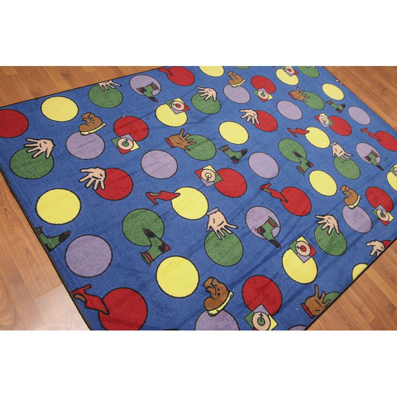 Tapis bleu/vert/jaune Kilgo