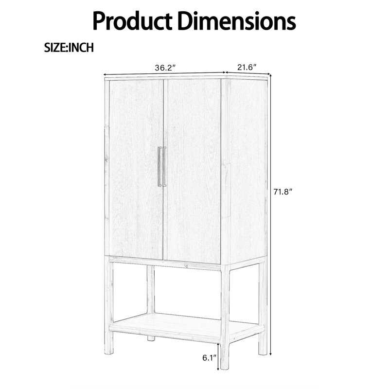 Sophisticated Oak Veneer Cabinet With Multiple Storage Functions, Black