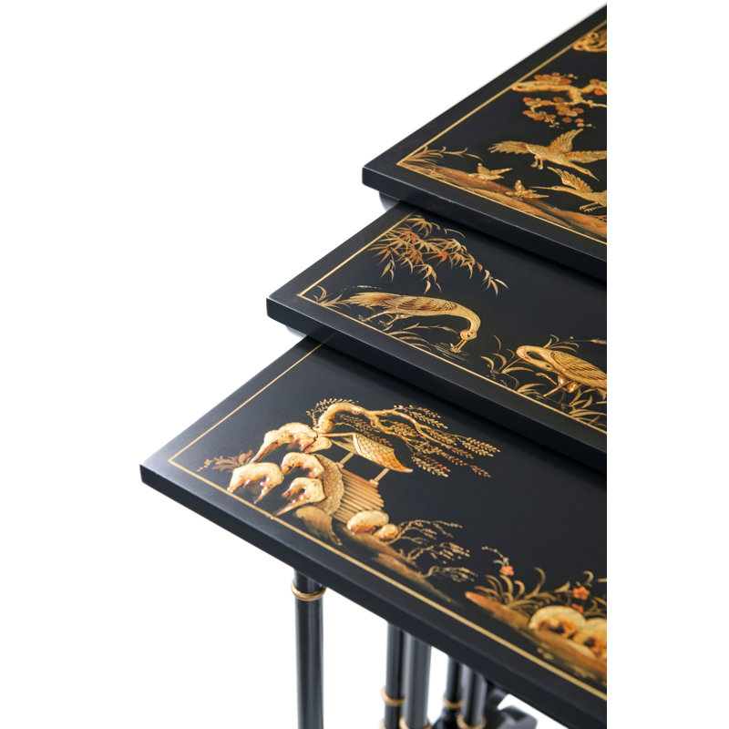 Brushwork Solid Wood Nesting End Table