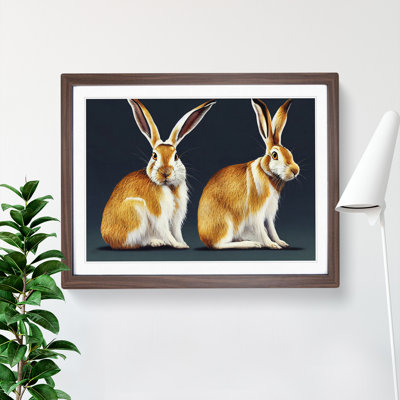 Two Hares - Framed Print