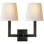 Chapman & Myers Square Tube Double Sconce