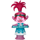 Airblown-Poppy In Holiday Outfit W/Banner Inflatable