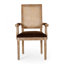 Chaises de salle à manger rembourrées French Country avec dossier canne et pieds cannelés, ensemble de 2-133415839-133415842