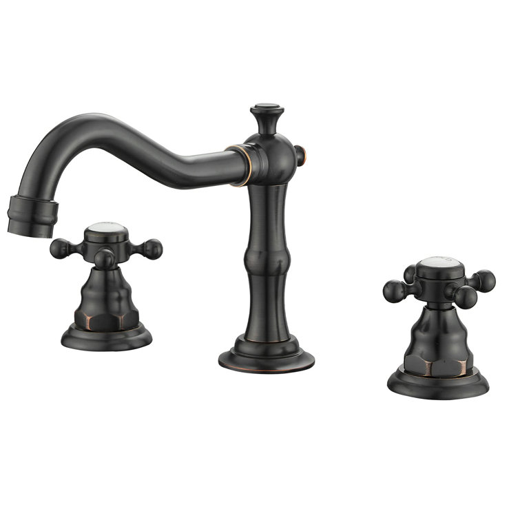 2-handle Bathroom Faucet with Drain Assembly