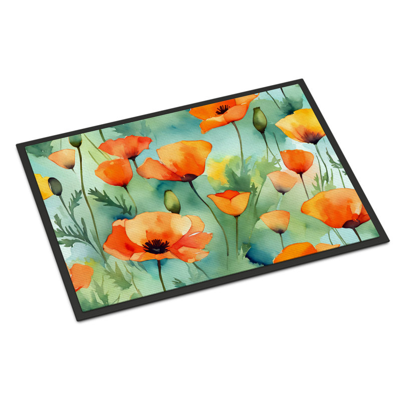 Paillasson californien à motif aquarelle, L 18 po x L 27 po