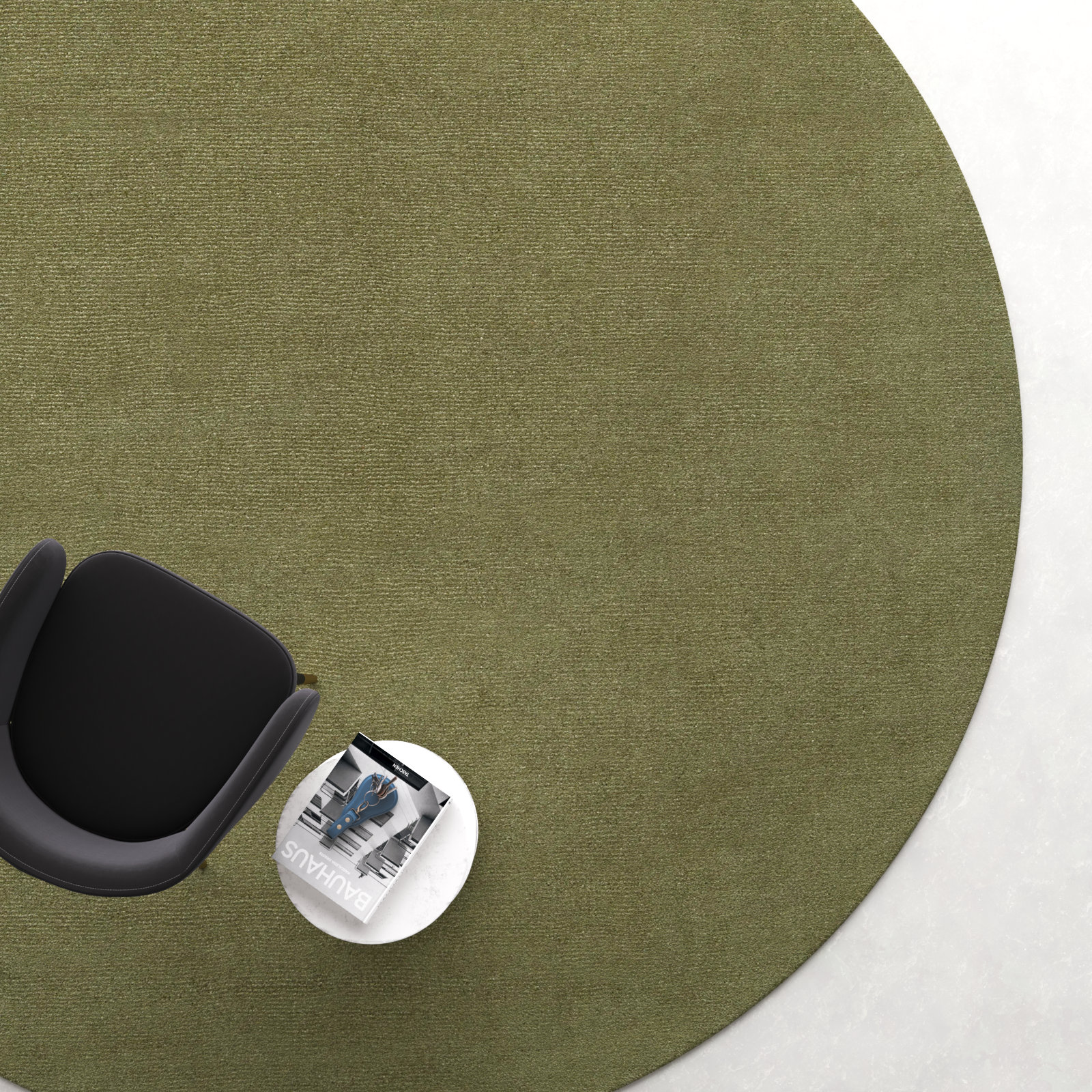 Crowe Sage Hand-Loomed Wool Rug, Round 6'