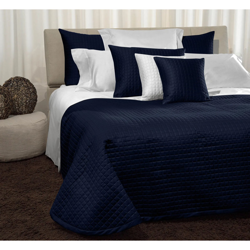 Masaccio Square Throw Pillow, Midnight Blue