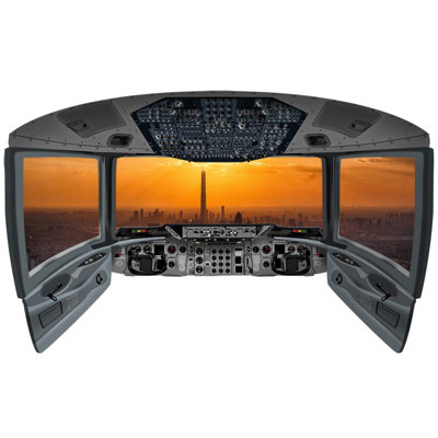 Murale fenêtre de cockpit de fenêtre avion pilot city Manan