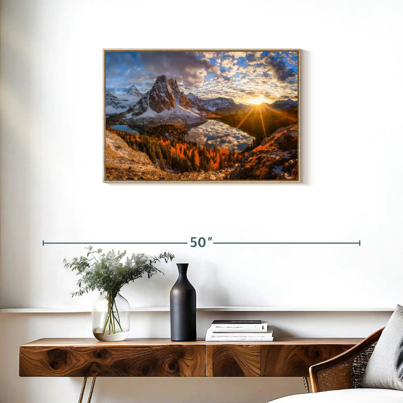 Heaven On Earth, Floating Frame Natural Wood, 31" X 21"