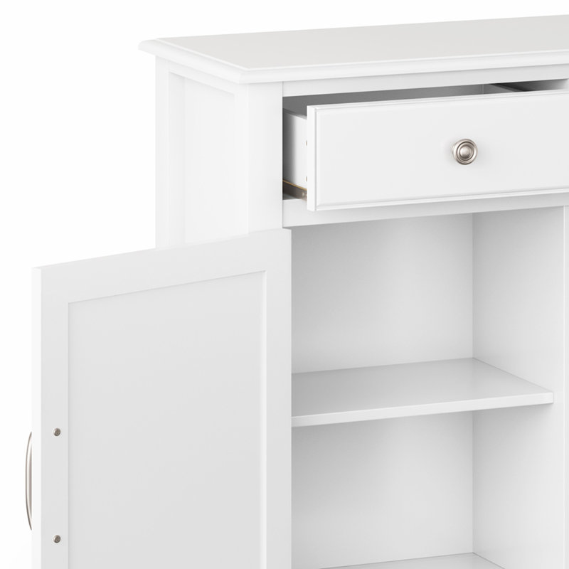 Meuble d'entrée Connaught en bois massif blanc