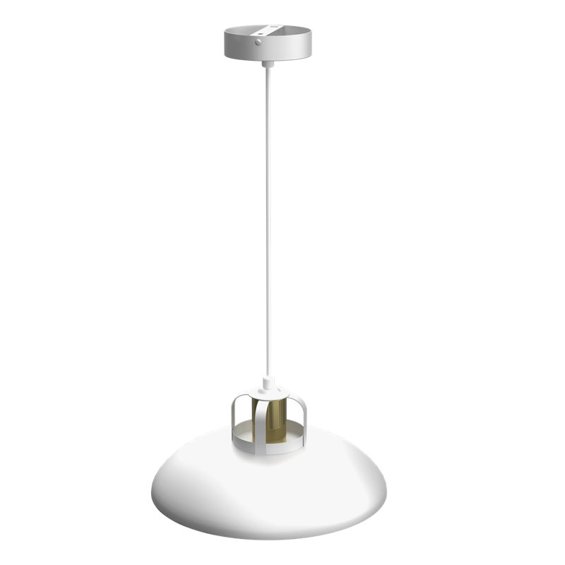 Felix 1 - Light Cone Pendant, White, White/Gold