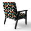 Fauteuil d'appoint en velours noir à pois