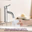 Robinet moderne à fixation sur le comptoir - 1 trou, nickel brossé, salle de bain d'apparence élégante moderne, simple sortie d'eau douce-124241895